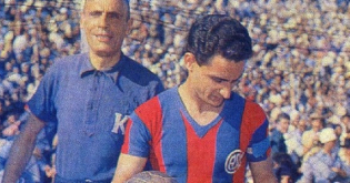 En 1948 San Lorenzo venci a Vasco en un amistoso (Museo de San Lorenzo).