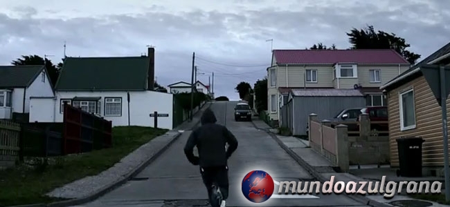 Zylberberg fue a Malvinas con la excusa de correr la maratn del pasado 18 de marzo. (Impresin video).