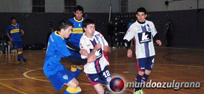 Una de las acciones del clsico San Lorenzo - Boca en futsal masculino (Foto: Pasin Futsal)