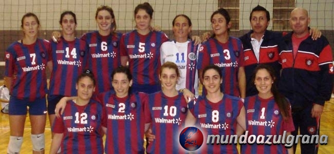 El equipo de voley femenino de San Lorenzo (Foto: Prensa CASLA)