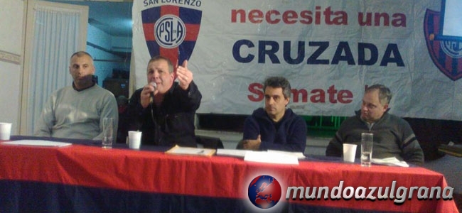 Culotta, De Simone, Colngelo y Res, en la Asamblea Popular de Cruzada.
