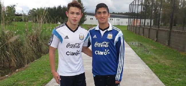 Los pibes del Cicln en el entrenamiento con la seleccin nacional sub 17.