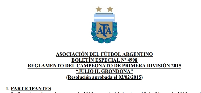 Las aclaraciones de las dudas de todos en el ftbol argentino.