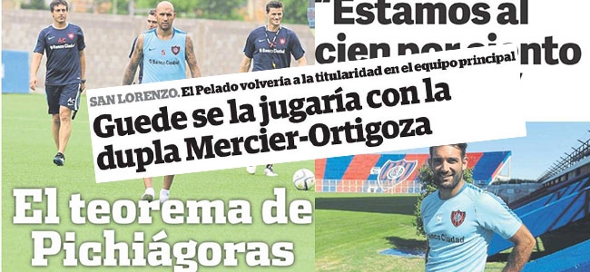 San Lorenzo se prepara para recibir a Belgrano segn los diarios.