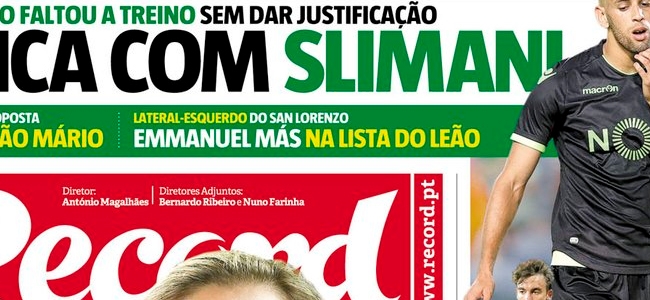El diario deportivo Record de Portugal anuncia en su tapa el inters por Mas.