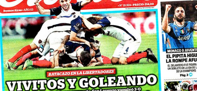Las portadas de los diarios tras la goleada en Curitiba.