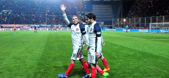 Belluschi festeja su gol en la victoria por 1-0 sobre Banfield en el torneo pasado. (San Lorenzo)