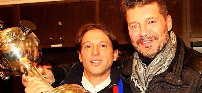 Moretti junto a Tinelli en 2014.