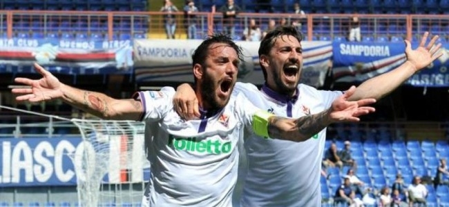 Rodrguez y Astori, cuando compartan equipo en la Fiorentina.