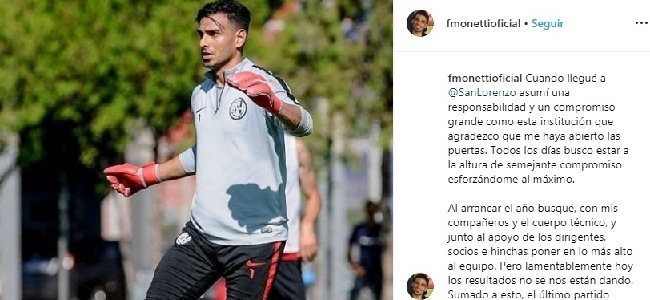Cuenta oficial de Instagram de Fernando Monetti 
