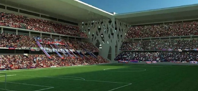 Imagen digital de lo que seria el nuevo estadio en Av. La Plata. 