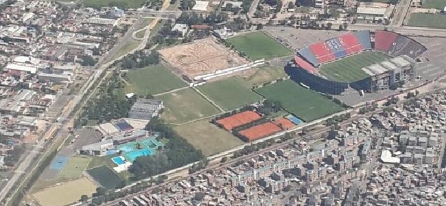 Ciudad Deportiva vista desde el aire. 