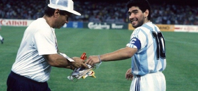 Galindez y Diego Armando Maradona