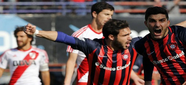 Blandi gritando el gol que le dio la ultima victoria a San Lorenzo ante Un clásico en el NG, durante el 2017.