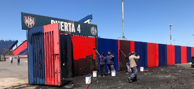 Se pint el paredn de Perito Moreno. Foto: @nicolasfraiman
