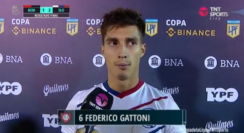 Federico Gattoni, autor del segundo gol de San Lorenzo en Rosario ante Newells, 