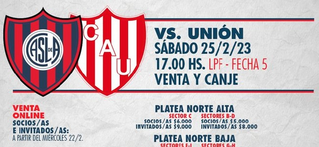 Venta de entradas para San Lorenzo- Atlético Tucumán: Vuelve el canje -  Mundo Azulgrana - San Lorenzo