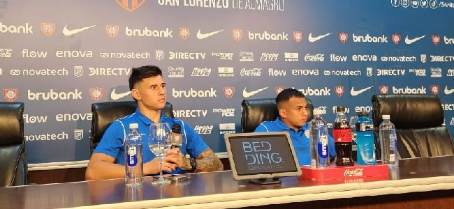 Bareiro y Barrios en conferencia de prensa. 