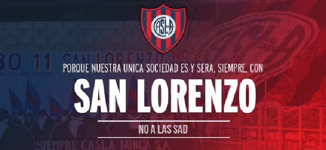 San Lorenzo, en contra de las SAD