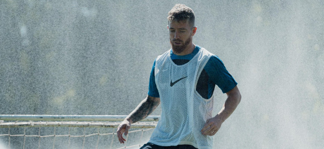 Muniain se entrena a full. Foto: San Lorenzo