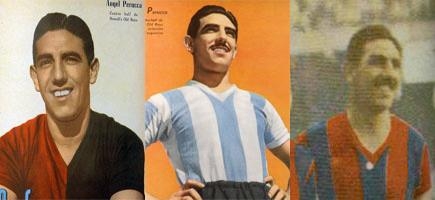 Angel Perucca, vistiendo ambas camisetas y la del Seleccionado Argentino (Foto: Archivo MA)