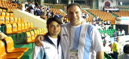 Florencia Gonzlez y su tcnico Gerardo Rocha, y un logro memorable en Corea