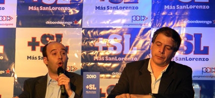 Ramiro Monner Sans y Fabin Schwan, candidatos a Presidente y Vice, respectivamente. (Foto MSL)