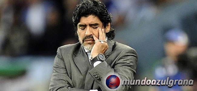 Maradona no fue contactado por dirigentes azulgranas.