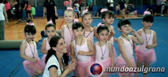 Las nenas de Gimnasia Rtmica de San Lorenzo, presentes en la exhibicin de Boca Jrs.