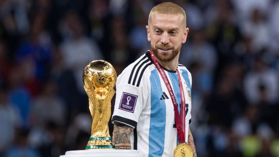 Alejandro G&oacute;mez, campe&oacute;n mundial con Argentina.